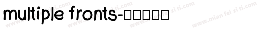 multiple fronts字体转换
